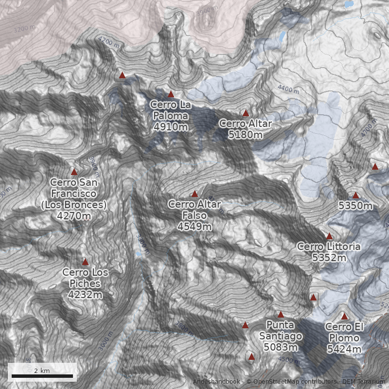 Mapa Canalón suroeste