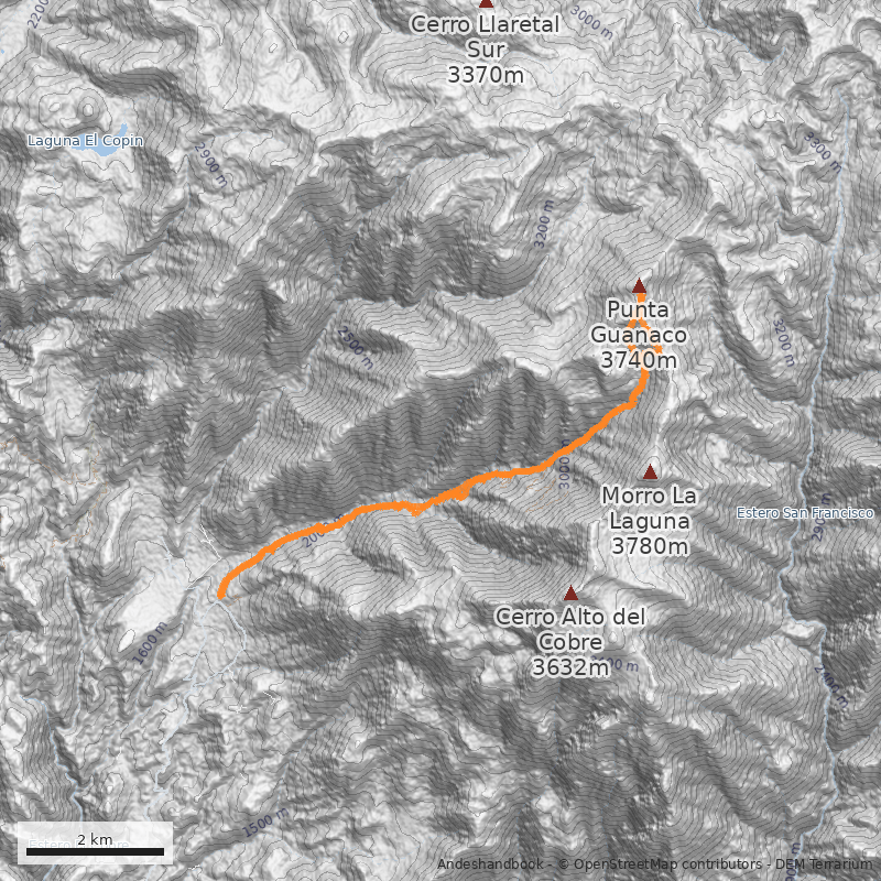 Mapa Normal, cara suroeste