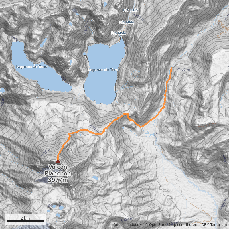 Mapa Cumbre Oeste - normal