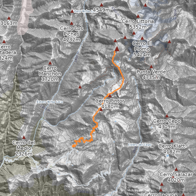 Mapa Normal desde Cancha de Carreras