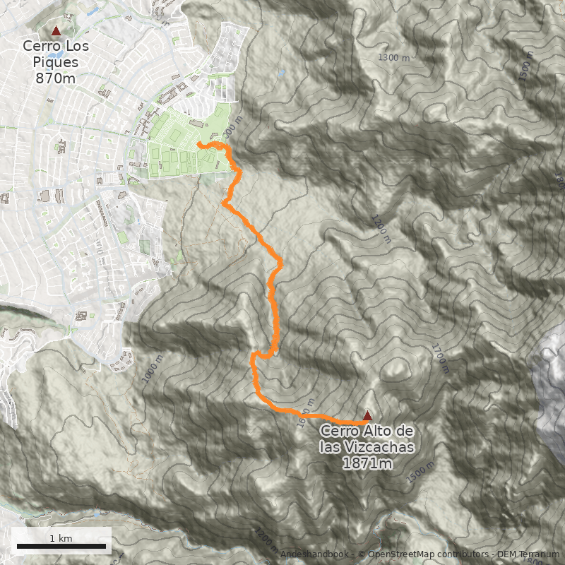 Mapa Desde San Carlos de Apoquindo