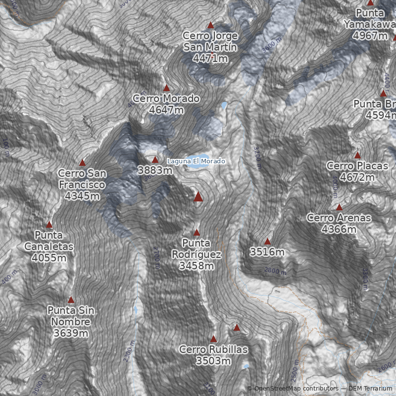 Mapa Canalón noreste