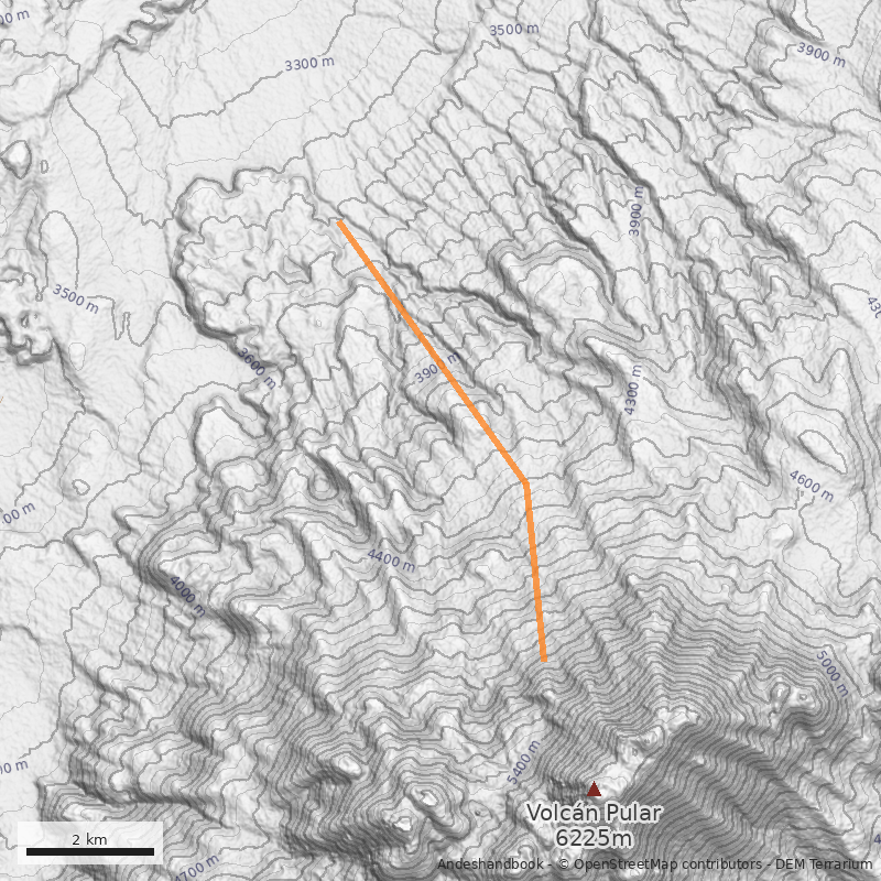 Mapa Ladera suroeste