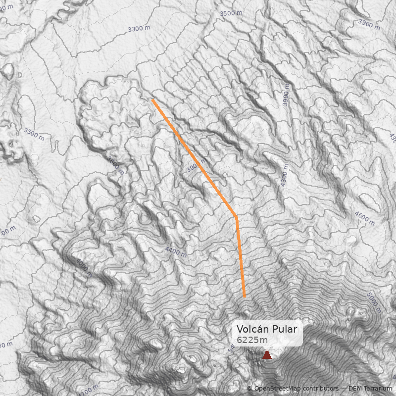 Mapa Ladera suroeste