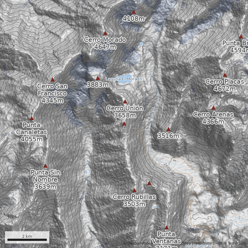 Mapa Cara Suroeste