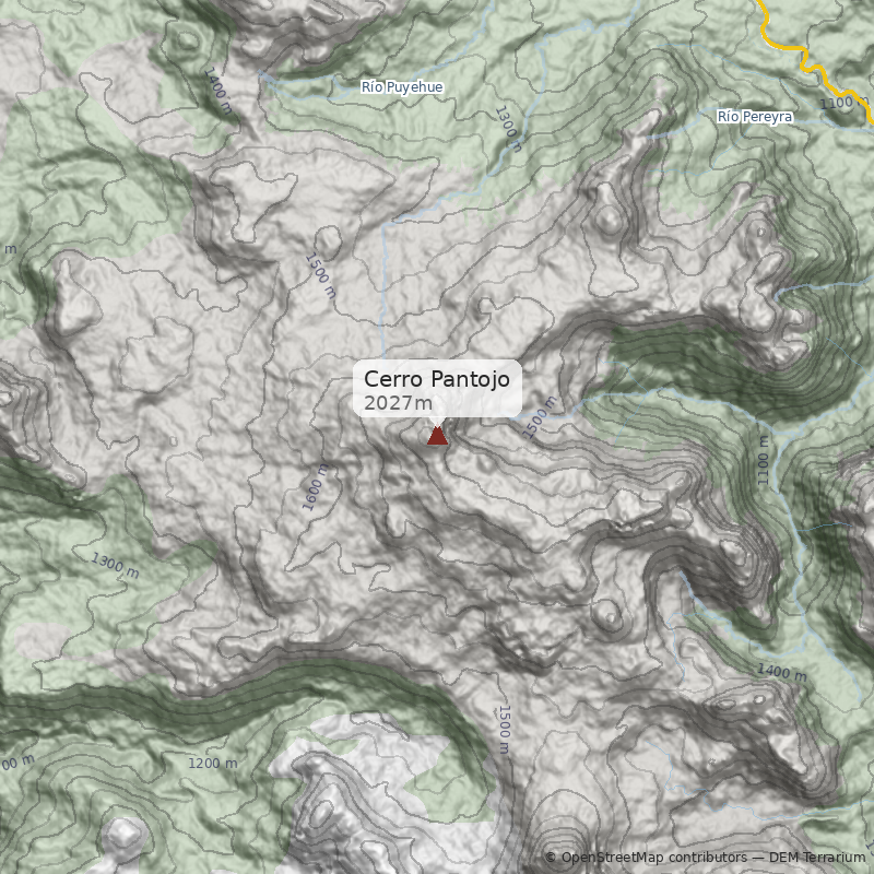 Mapa Canalón suroeste, acceso desde Chile