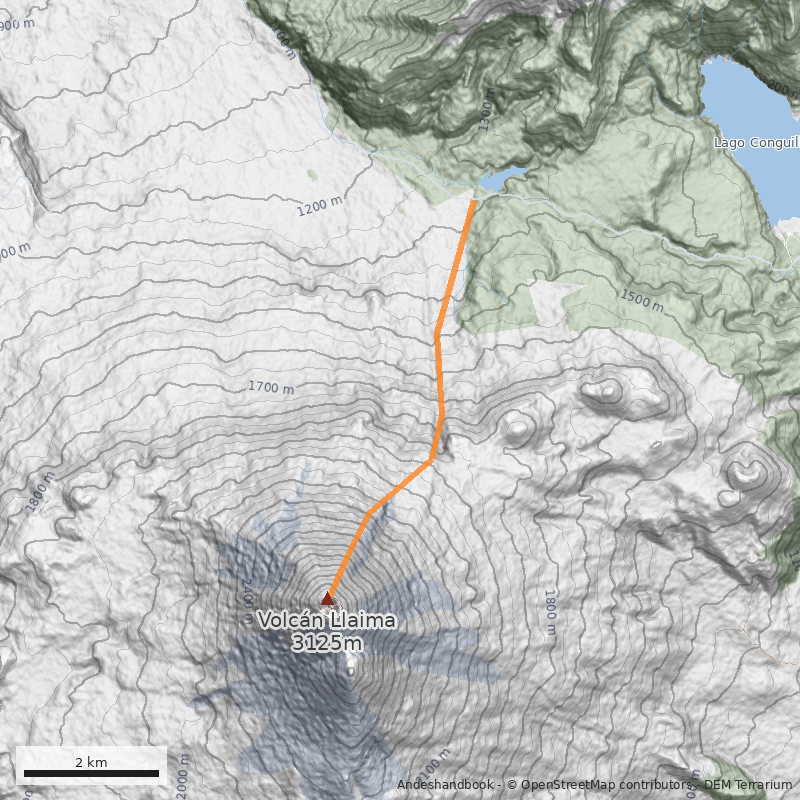 Mapa Ladera Norte - Laguna Captrén