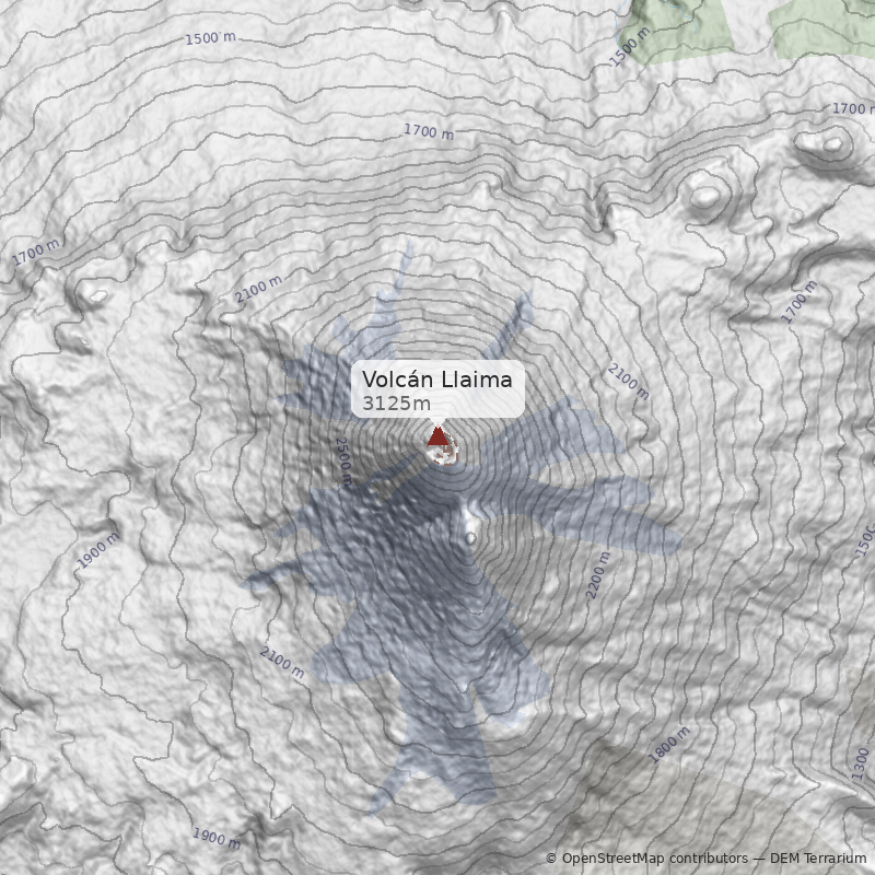 Mapa Ladera Norte - Laguna Captrén