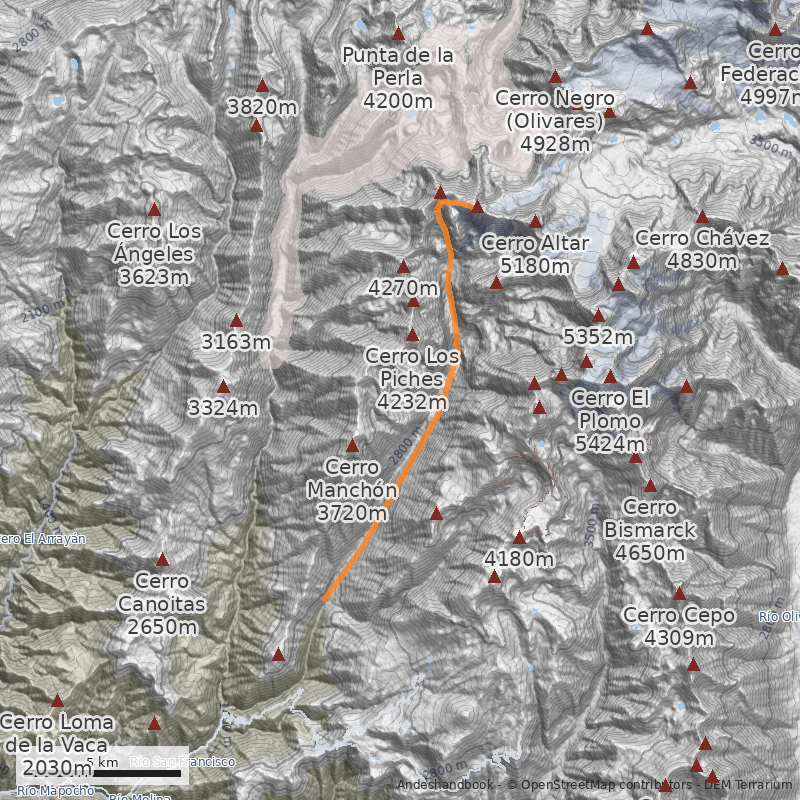 Mapa Normal - Glaciar del Rincón
