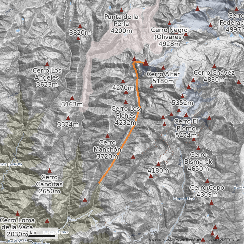 Mapa Normal - Glaciar del Rincón