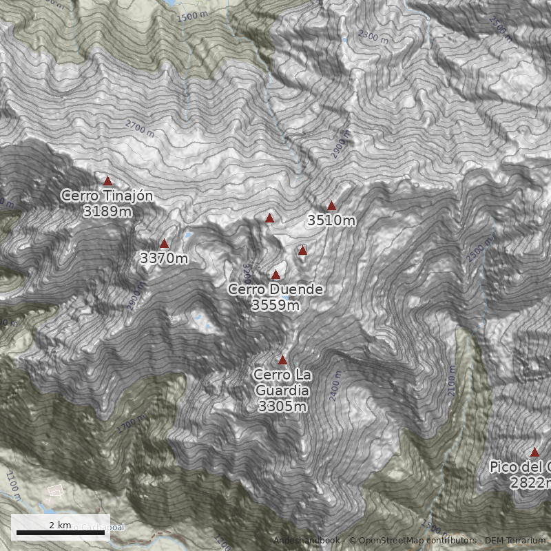 Mapa Cara noreste