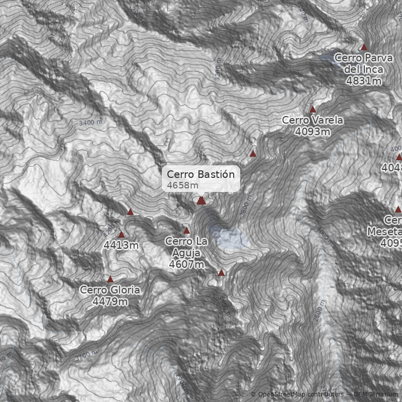 Mapa Canaleta noreste