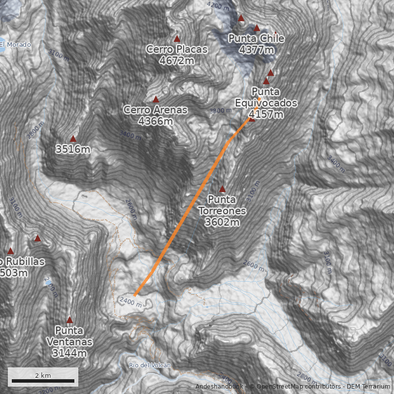 Mapa Nevero sur