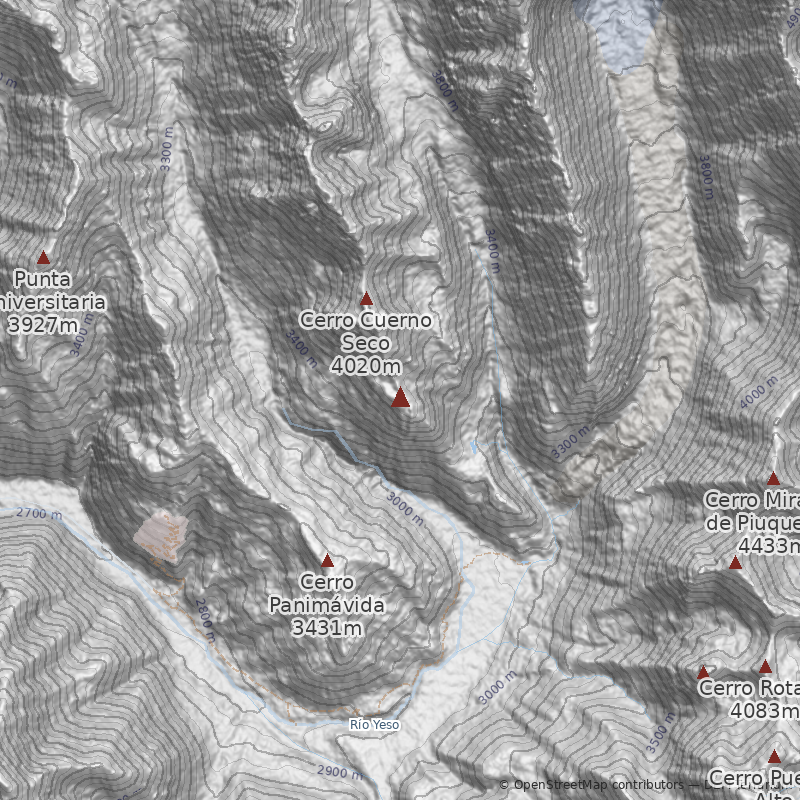 Mapa Normal cara noreste