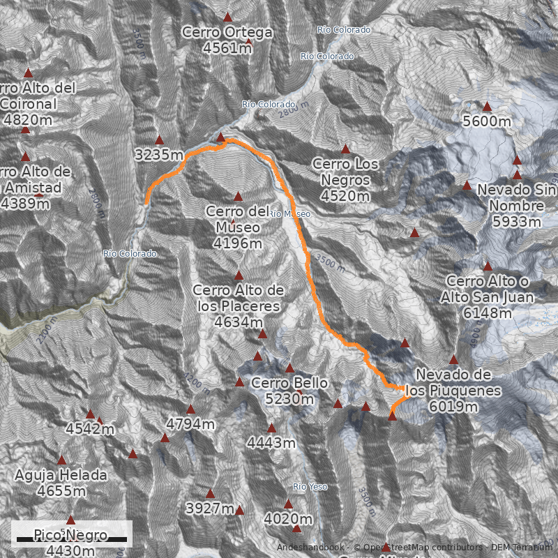 Mapa Normal por el valle del Museo