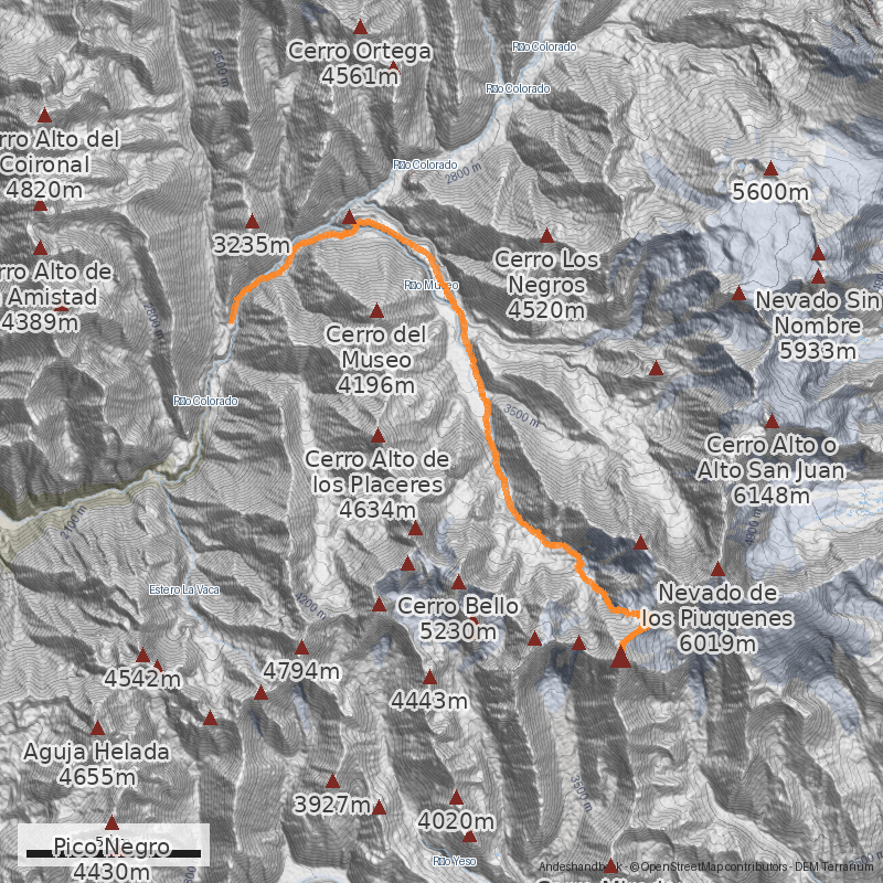Mapa Normal por el valle del Museo