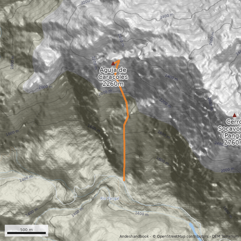 Mapa Canalón Sur