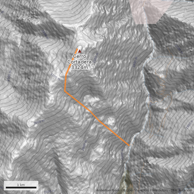 Mapa Quebrada Sureste