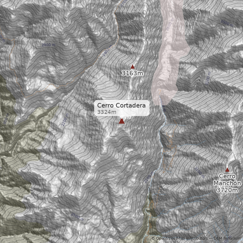 Mapa Quebrada Sureste