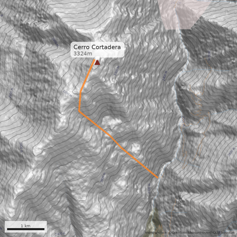 Mapa Quebrada Sureste
