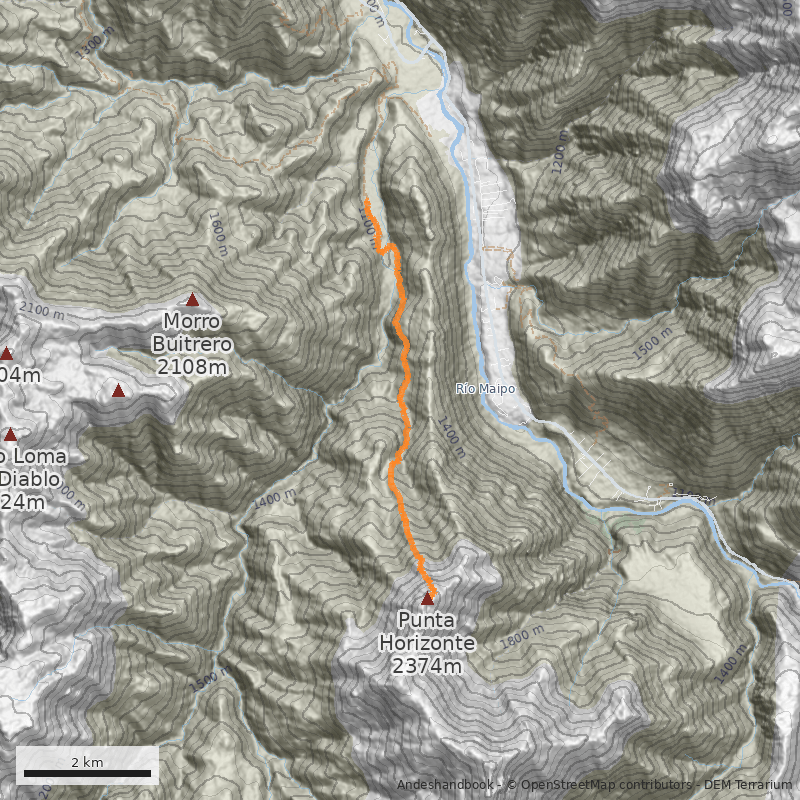 Mapa Normal por el estero Coyanco