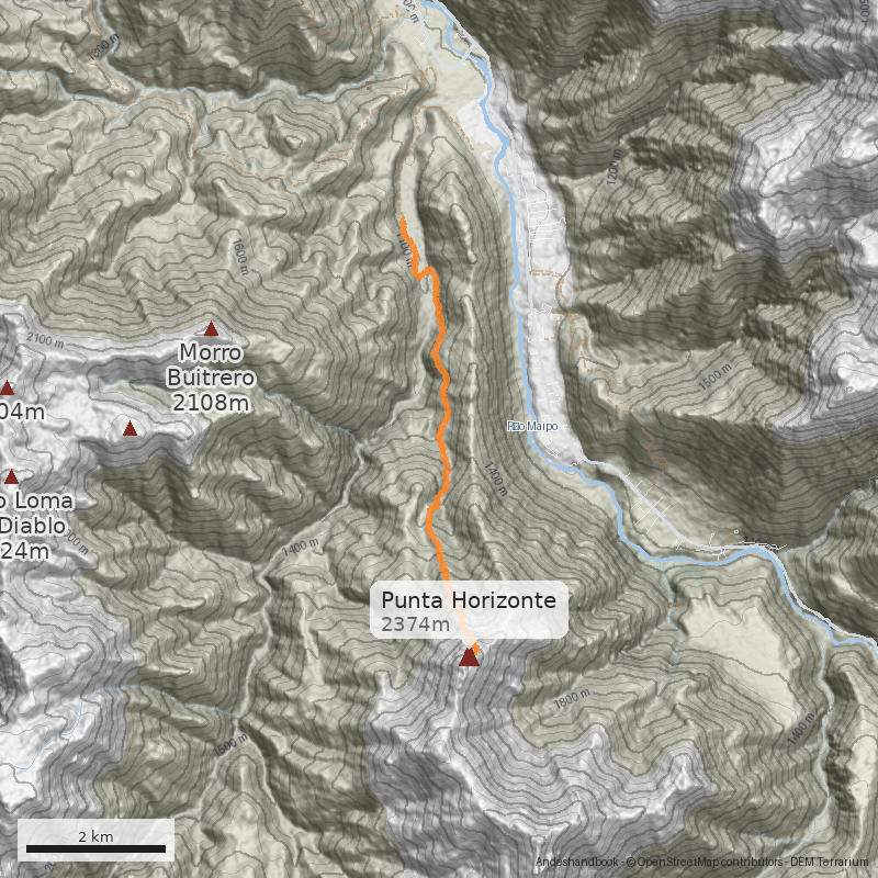 Mapa Normal por el estero Coyanco