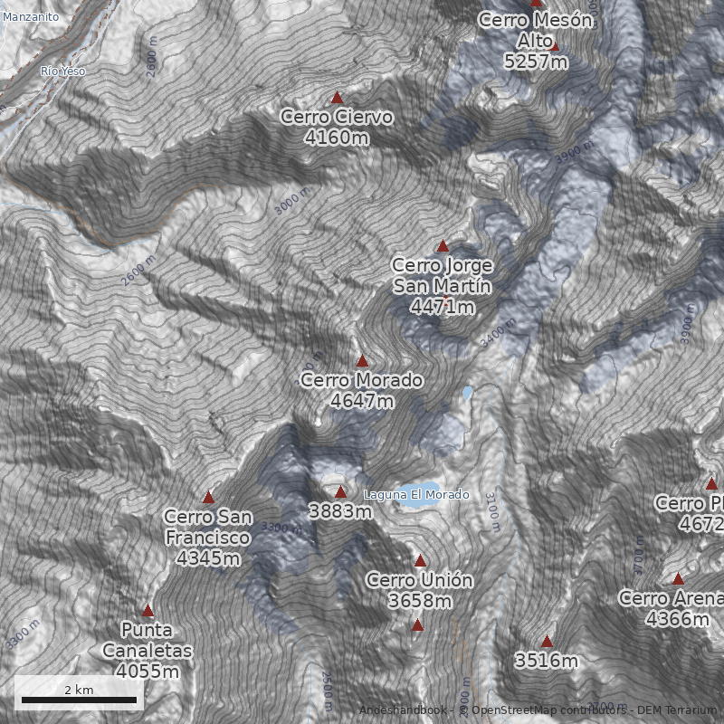 Mapa Arista Noreste (sin ascenso íntegro)
