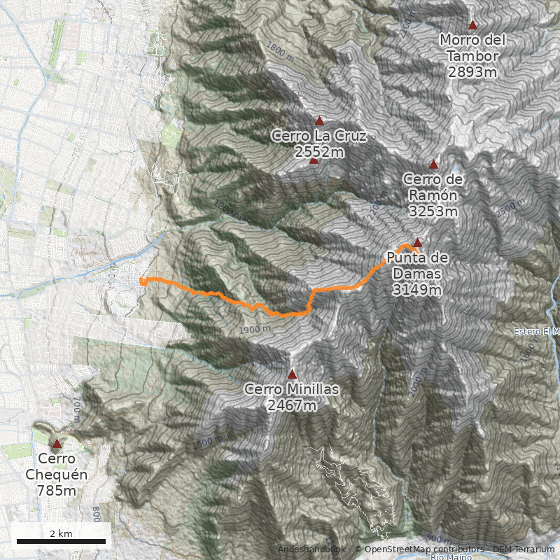 Mapa Quebrada El Ensueño