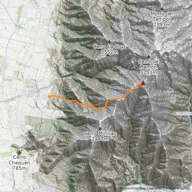 Mapa Quebrada El Ensueño