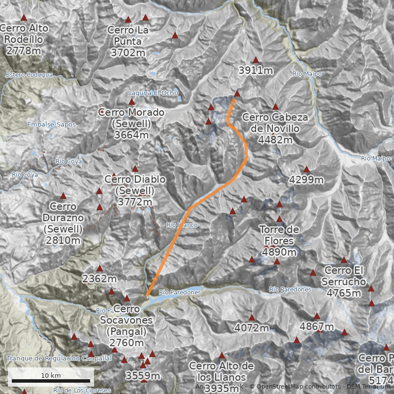 Mapa Nevero Sur