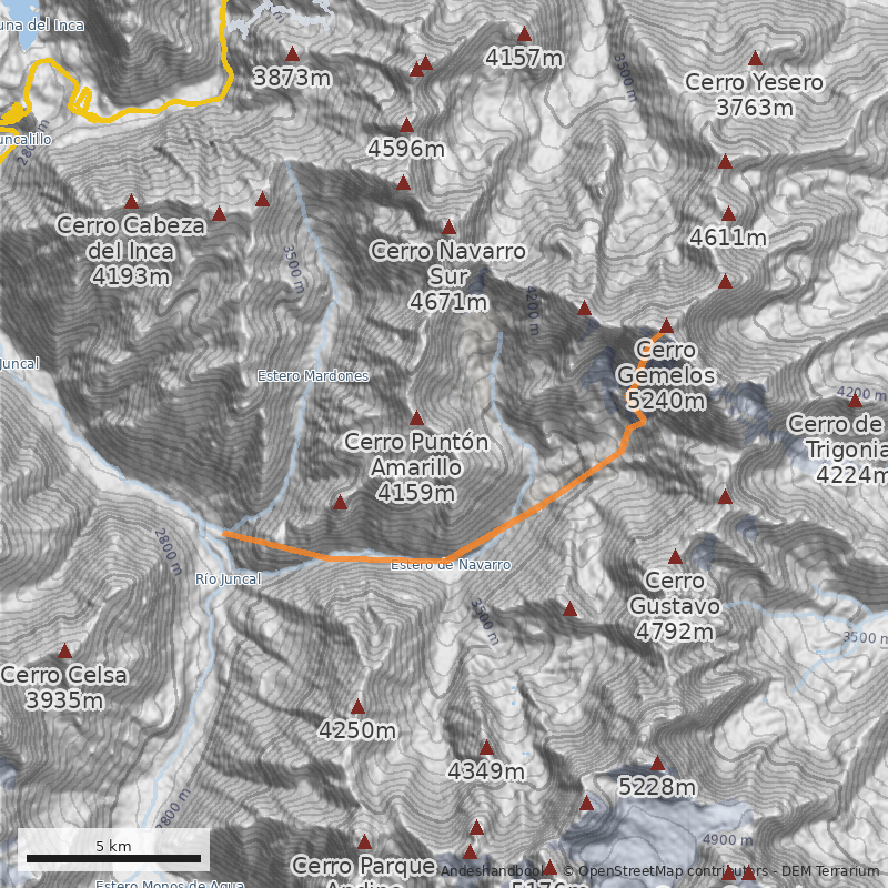 Mapa Glaciar Suroeste