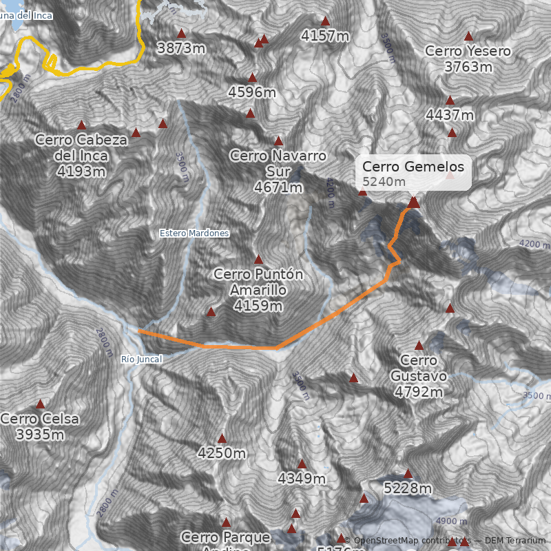 Mapa Glaciar Suroeste