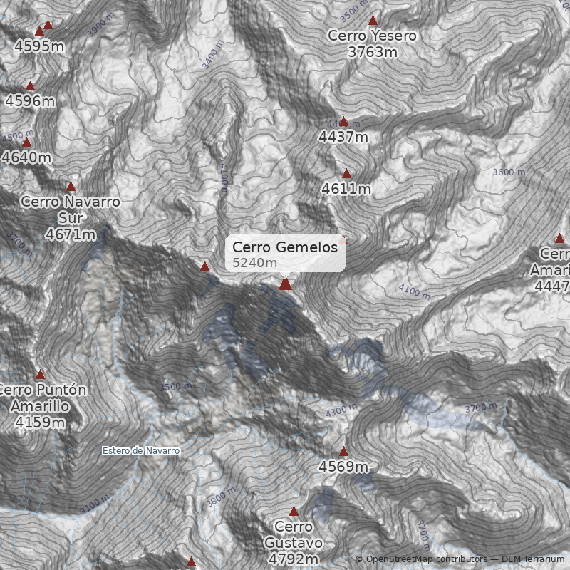 Mapa Glaciar del Vasco