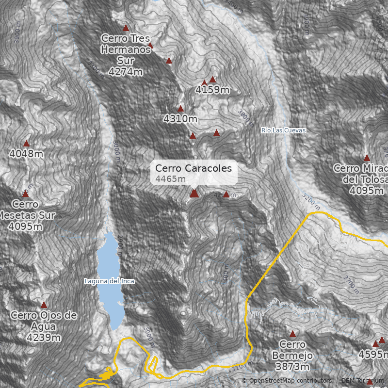 Mapa Canal Noroeste y filo sur
