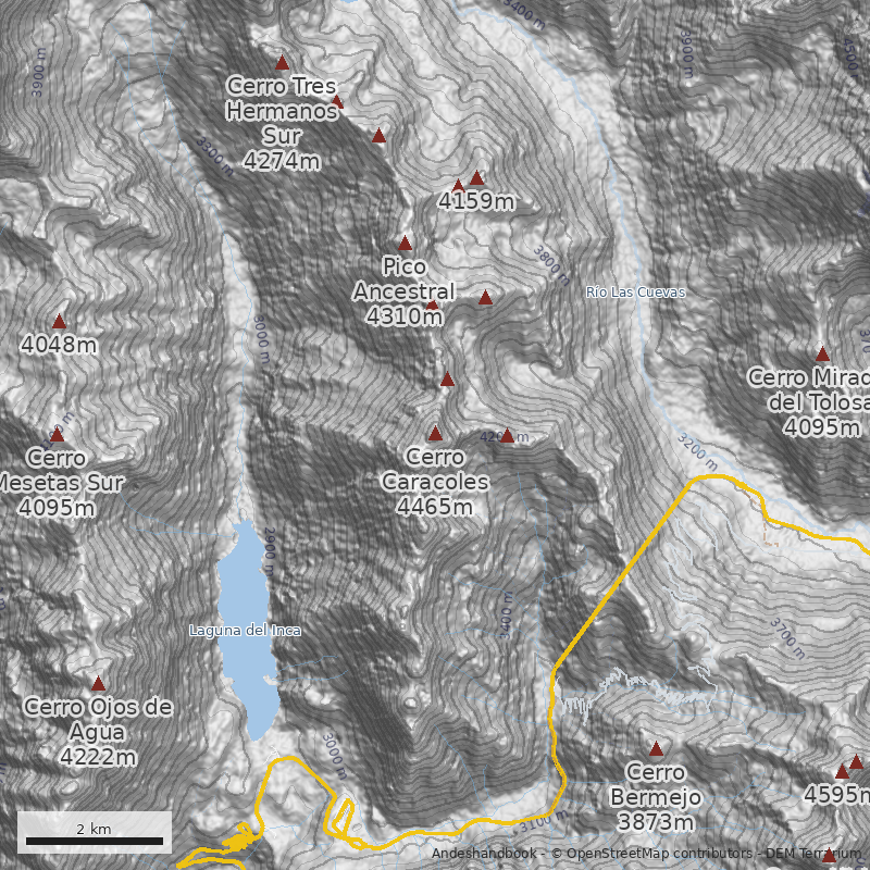 Mapa Canal Noroeste y filo sur