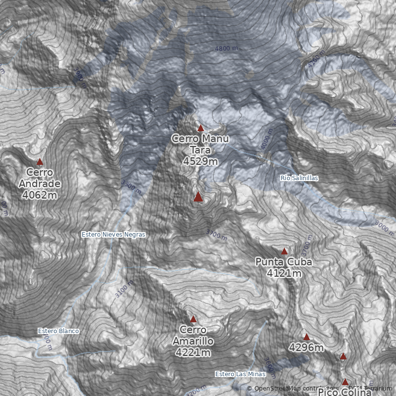 Mapa Filo Sur y Arista Oeste