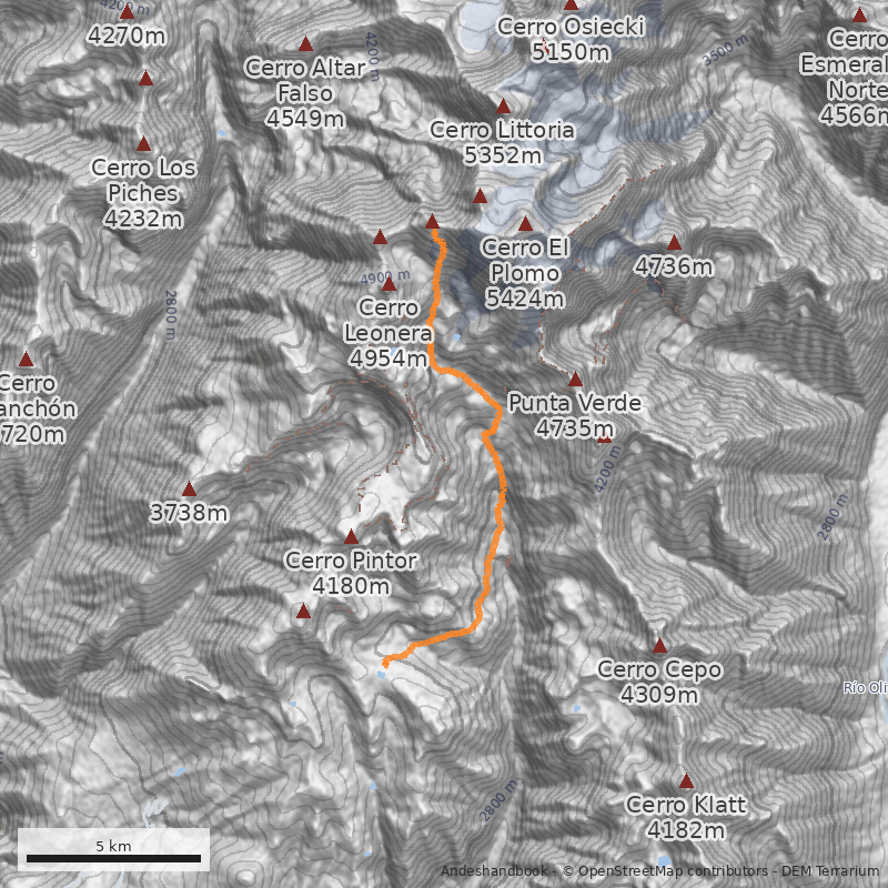 Mapa Glaciar Sur