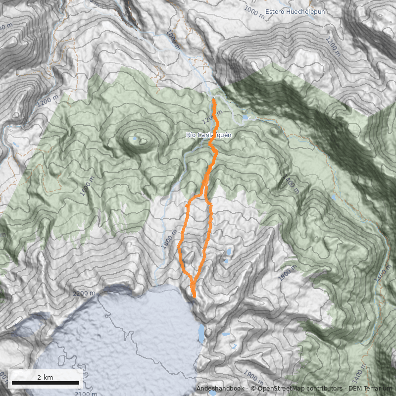 Mapa Ladera Norte - Melipeuco