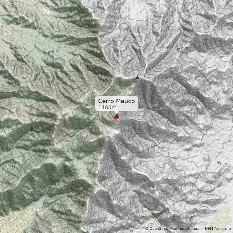 Mapa Normal desde hotel Bosques del Mauco