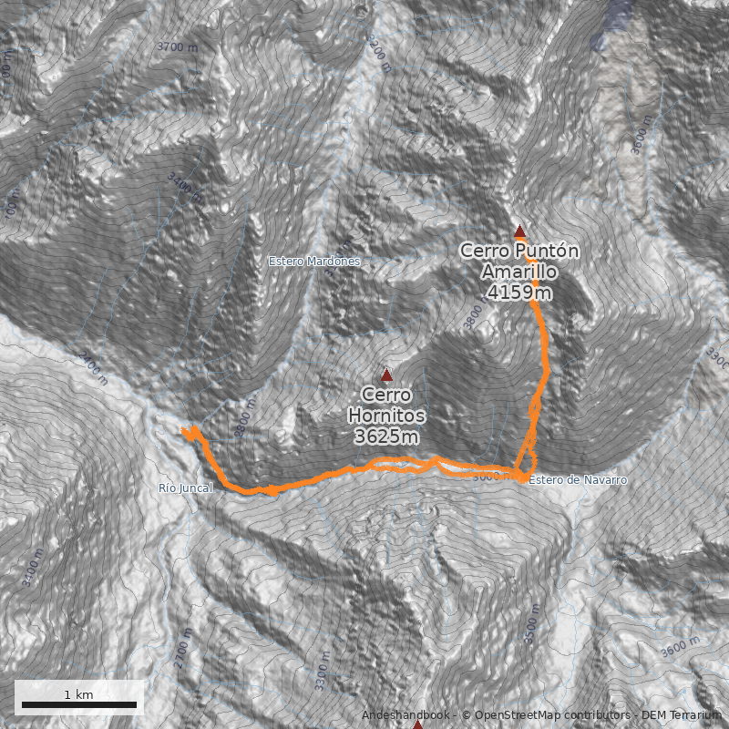 Mapa Normal desde estero Navarro