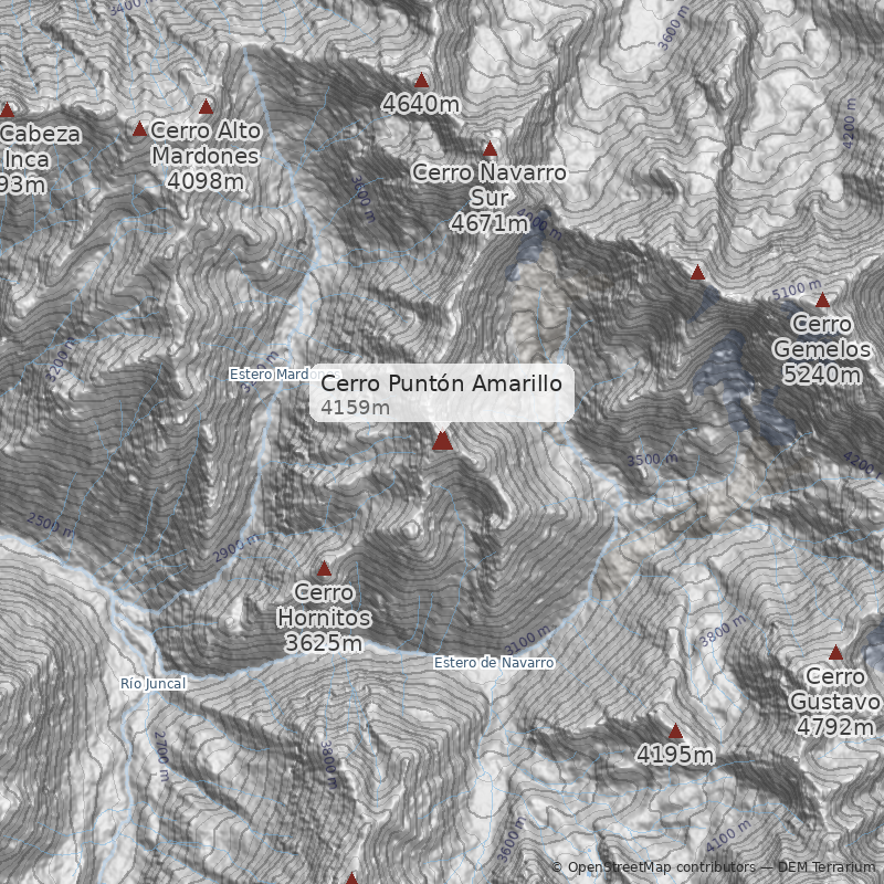 Mapa Normal desde estero Navarro