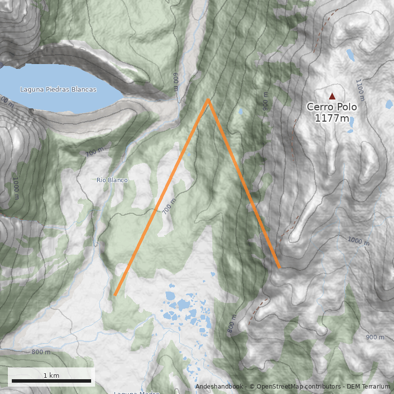 Mapa Cara Oeste y Filo Sur