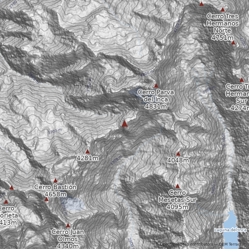 Mapa Directa de los Farellones