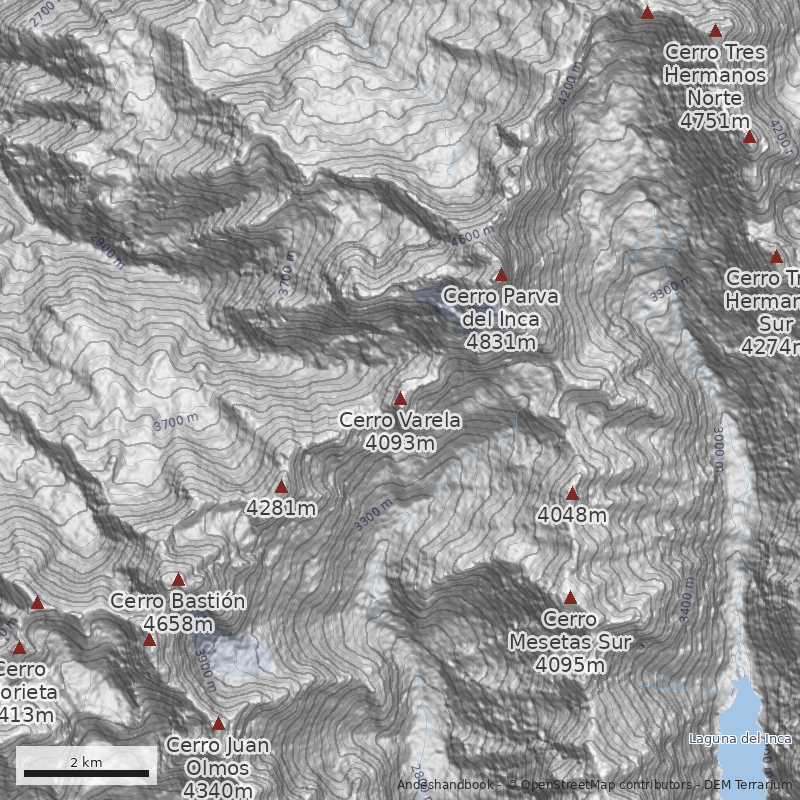 Mapa Directa de los Farellones