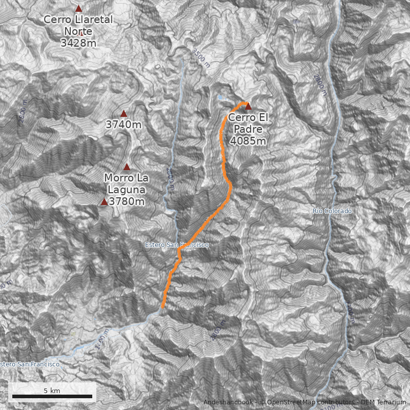 Mapa Cajón el Toro