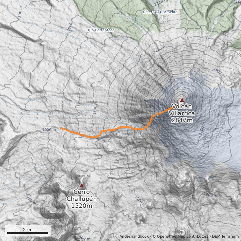Mapa Cara Oeste por Glaciar Voipir