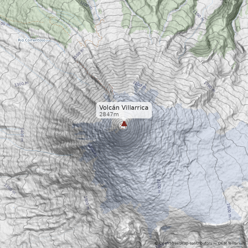 Mapa Cara Oeste por Glaciar Voipir