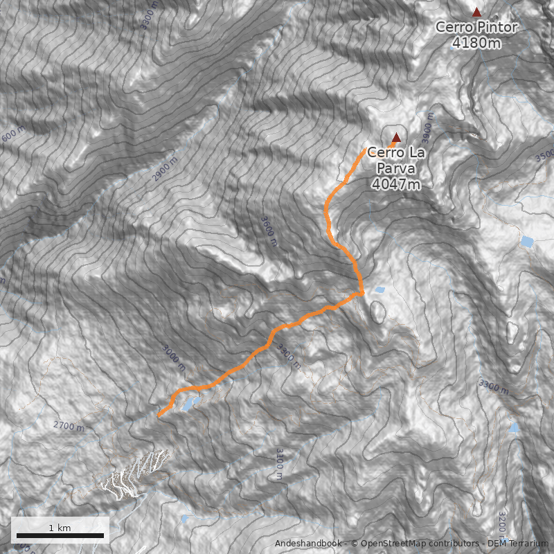 Mapa Rutas por el Flanco Norte y Noroeste