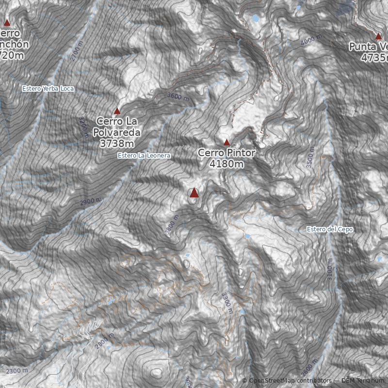 Mapa Rutas por el Flanco Norte y Noroeste
