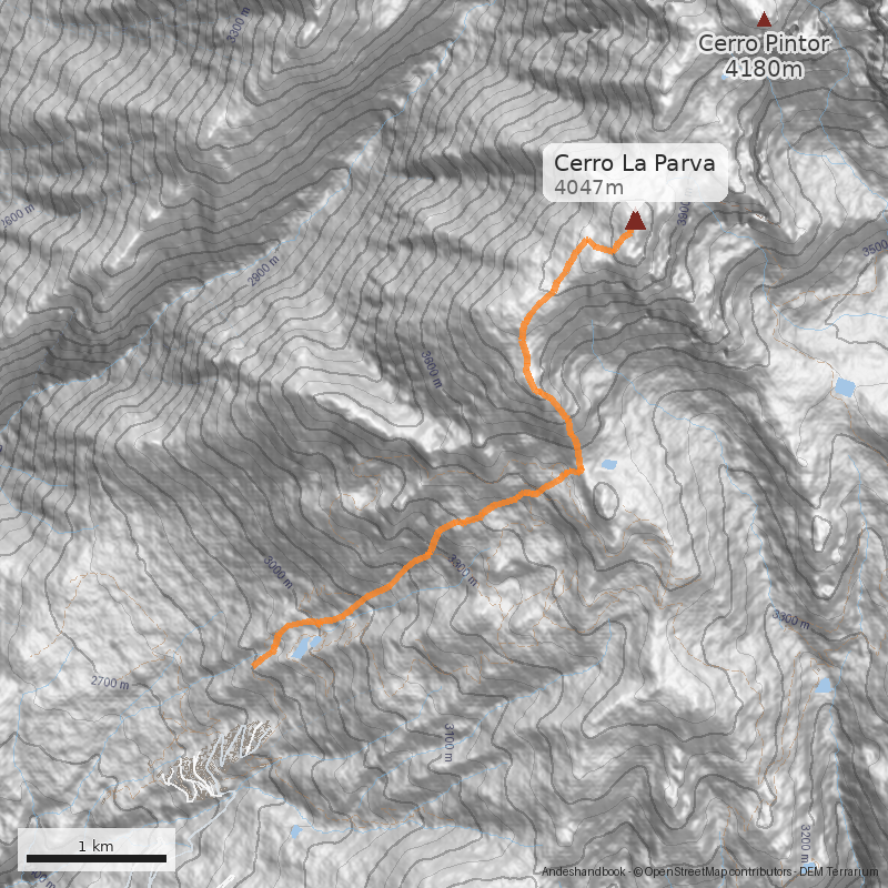 Mapa Rutas por el Flanco Norte y Noroeste